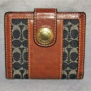 Coach Rare Vintage Denim and Leather Signature C
